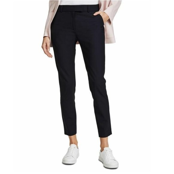 Veronica Beard Black Stretch Wool Tapered Pant 27" / Size 4 / Black Trouser Work - Picture 1 of 12